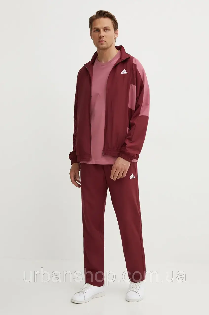 Urbanshop com ua Спортивний костюм adidas чоловічий колір бордовий IY6675 РОЗМІРИ ЗАПИТУЙТЕ