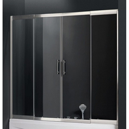 Штора для ванної скляна Atlantis PF 16 1 150х160 см розсувна хром прозоре скло 6 мм, фото 2