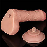 Фалоїмітатор Sliding-Skin Dual Layer Dong 7" Flesh, фото 7
