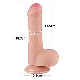 Фалоїмітатор Sliding-Skin Dual Layer Dong 7" Flesh, фото 8