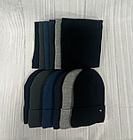 М 89013. Комплект для хлопчика, підлітковий: шапка з флісом і хомут, розмір вільний, різні кольори 3-12 років, фото 4