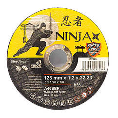Диск NINJA,125*1,2*22,23, відрізний по металу/нержав.сталі