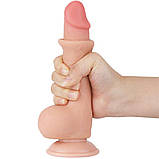 Фалоїмітатор Sliding-Skin Dual Layer Dong 7.5" Flesh, фото 4