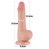Фалоїмітатор Sliding-Skin Dual Layer Dong 7.5" Flesh, фото 7