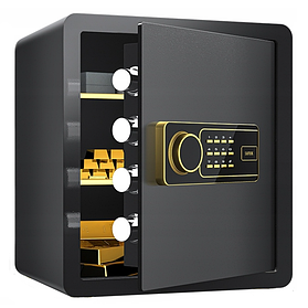 Великий сейф для дому офісу з електронним кодом та ключем Logic 45х38х33 см