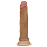 Фалоїмітатор Dual-Layered Silicone Cock 7" Brown, фото 5