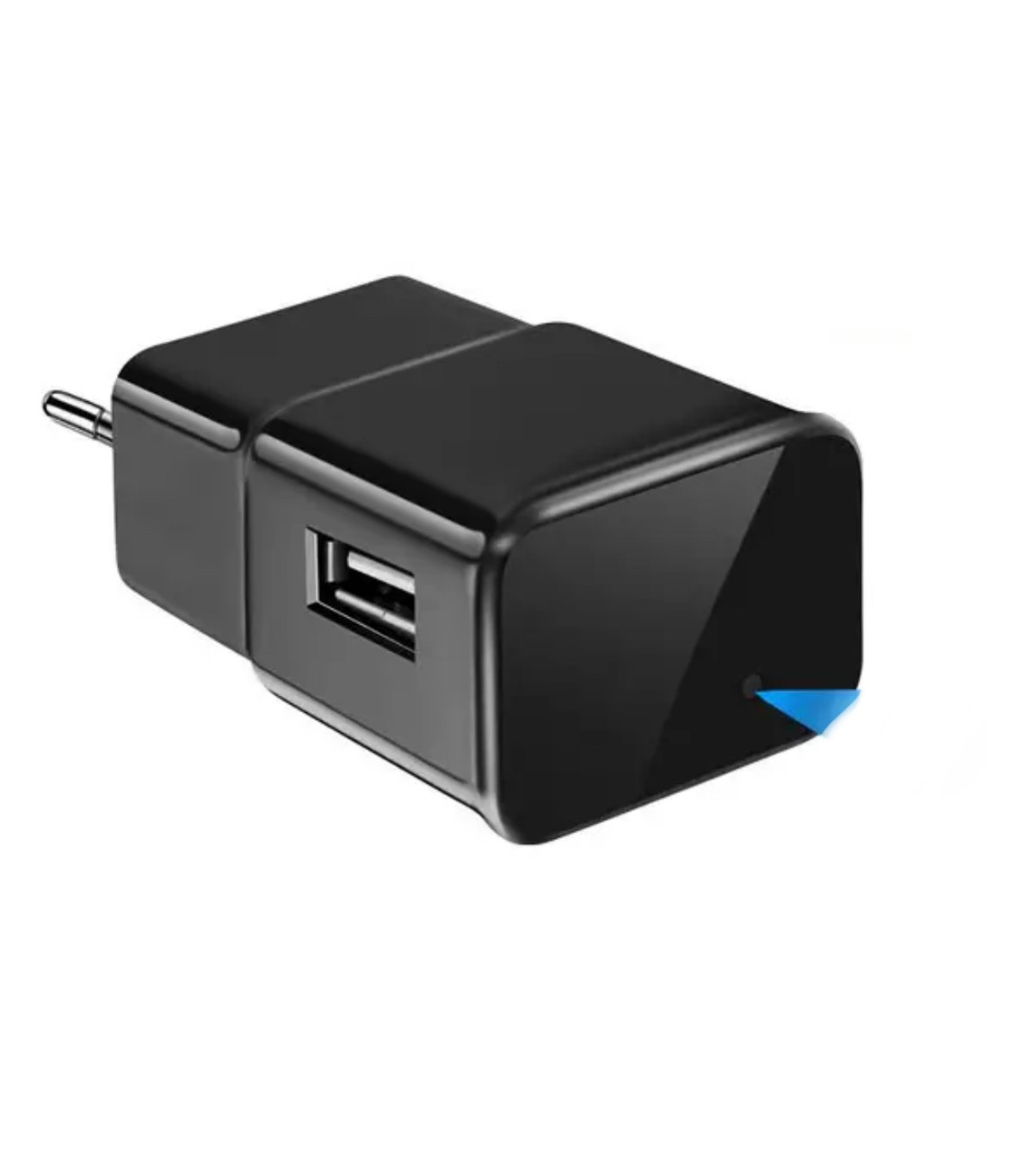 Міні WiFi камера зарядний пристрій 1080P Full HD з детектором руху циклічним записом чорна компактна для дому, фото 1