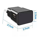 Міні WiFi камера зарядний пристрій 1080P Full HD з детектором руху циклічним записом чорна компактна для дому, фото 6