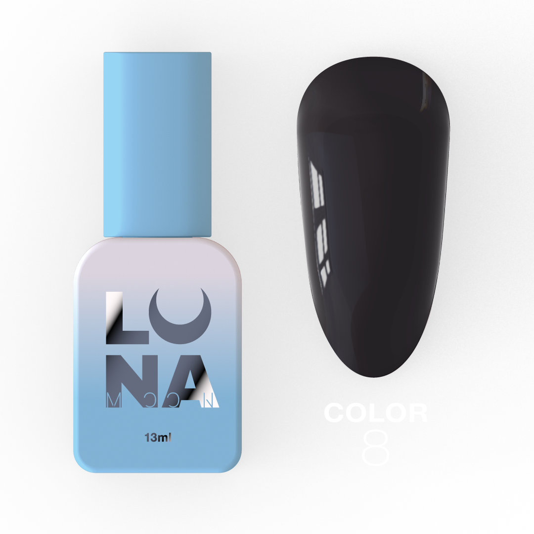 Гель-лак Luna Color No08, 13 мл (чорно-фіолетовий)
