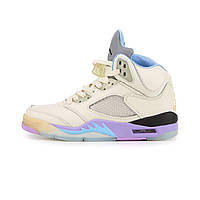 Мужские кроссовки Nike Air Jordan 5 Retro DJ Khaled Peach (молочные с сиреневым) стильные баскетбольные кроссы D611