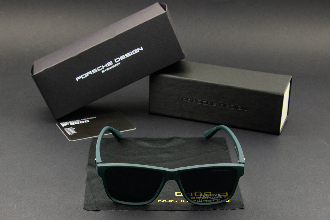 Окуляри чоловічі сонцезахисні Porsche Design поляризаційні (арт. P6699) зелений матовий