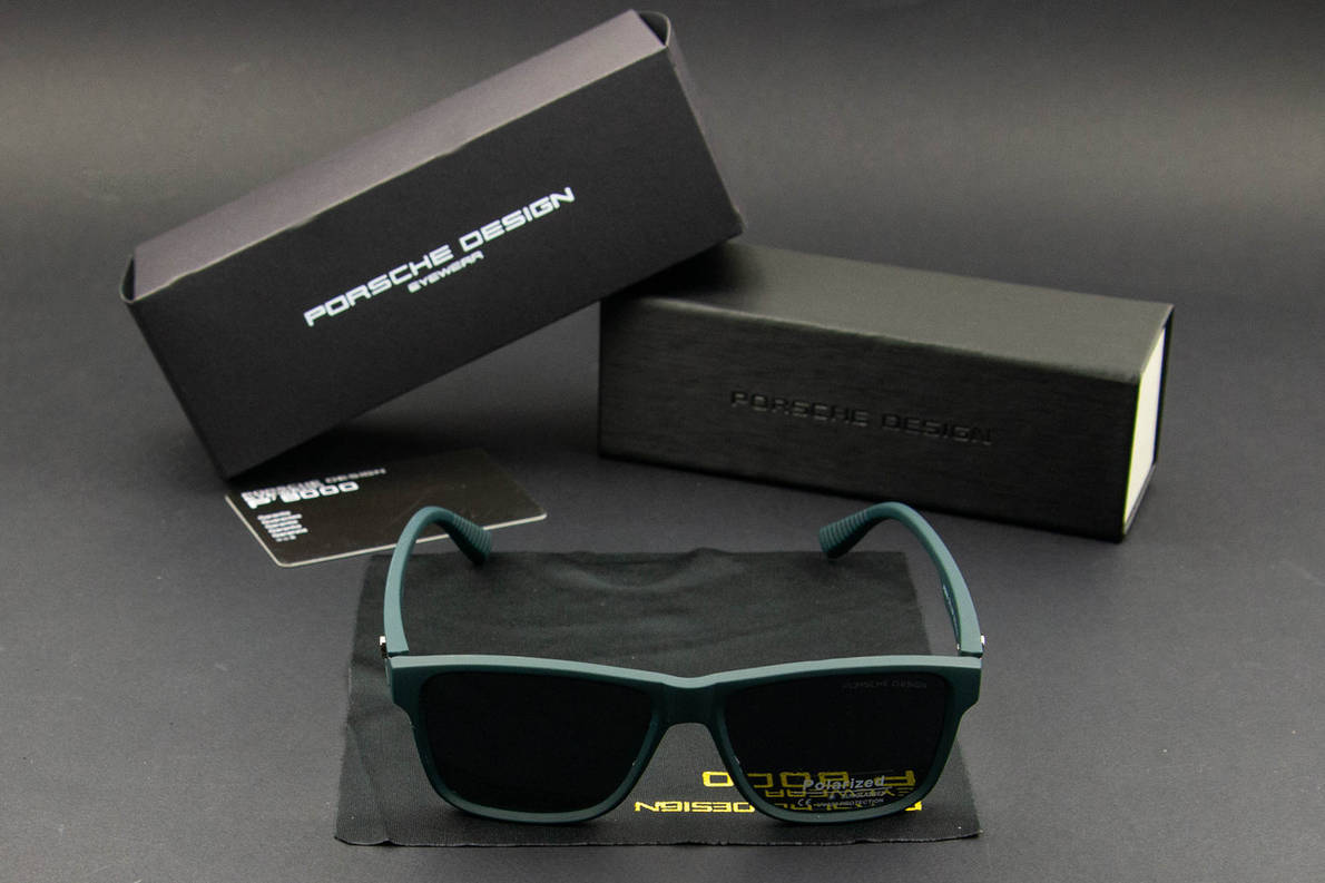Окуляри чоловічі сонцезахисні Porsche Design поляризаційні (арт. P6699) зелений матовий, фото 1
