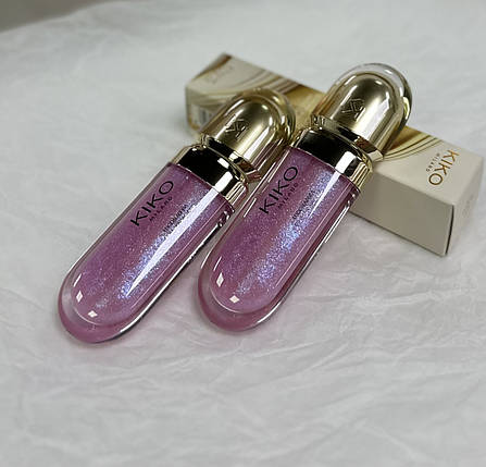 Блиск для губ Kiko Milano 3D Hydra Gold Reflections 01 Glowing lilac 6.5 мл, фото 1