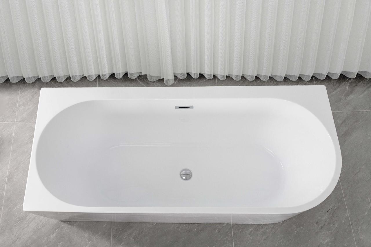 Окремостояча асиметрична акрилова ванна AquaStream INDRIA 170x75x58 ліва