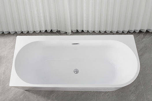 Окремостояча асиметрична акрилова ванна AquaStream INDRIA 170x75x58 ліва, фото 1