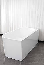 Окремостояча асиметрична акрилова ванна AquaStream INDRIA 170x75x58 ліва, фото 3