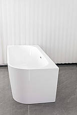 Окремостояча асиметрична акрилова ванна AquaStream INDRIA 170x75x58 ліва, фото 5