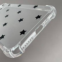 Чохол для Apple iPhone 11 Pro чохол з бронь кутами з принтом чорних зірочок на айфон 11 про q03p, фото 3