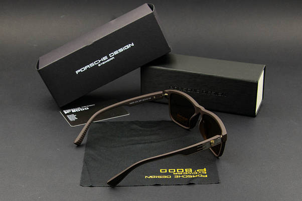 Окуляри чоловічі сонцезахисні Porsche Design поляризаційні (арт. P6699) коричневий матовий, фото 4