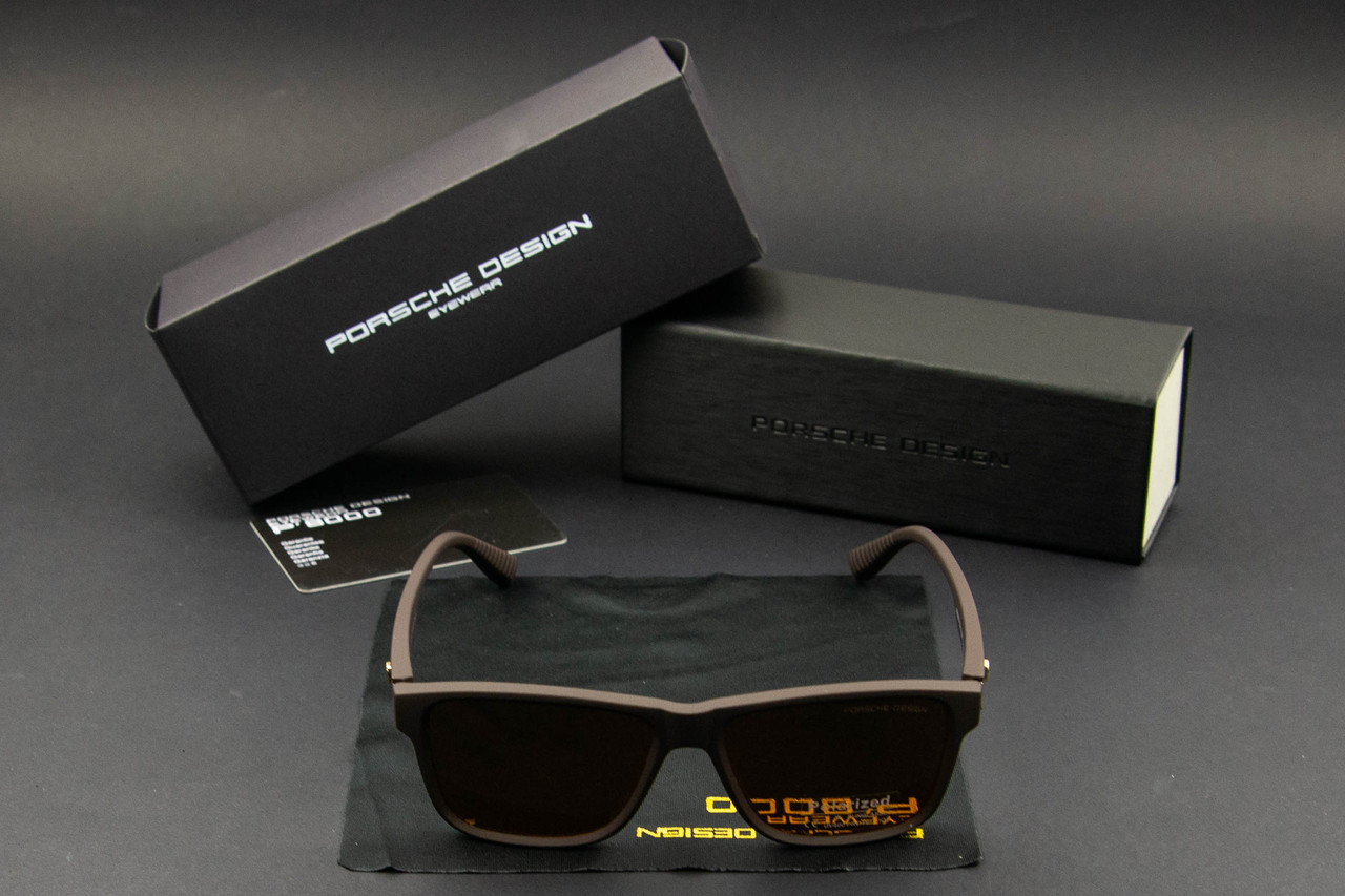 Окуляри чоловічі сонцезахисні Porsche Design поляризаційні (арт. P6699) коричневий матовий