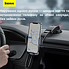 Універсальный автомобільний тримач для телефона 2в1 на панель у решітку Автотримач на присосці на лобове скло Baseus, фото 8