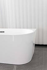 Окремостояча асиметрична акрилова ванна AquaStream INDRIA 170x75x58 права, фото 5