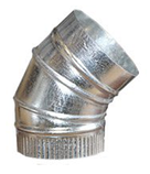 Поворотний кут оцинкований для повітроводів 45° Ø115, фото 3