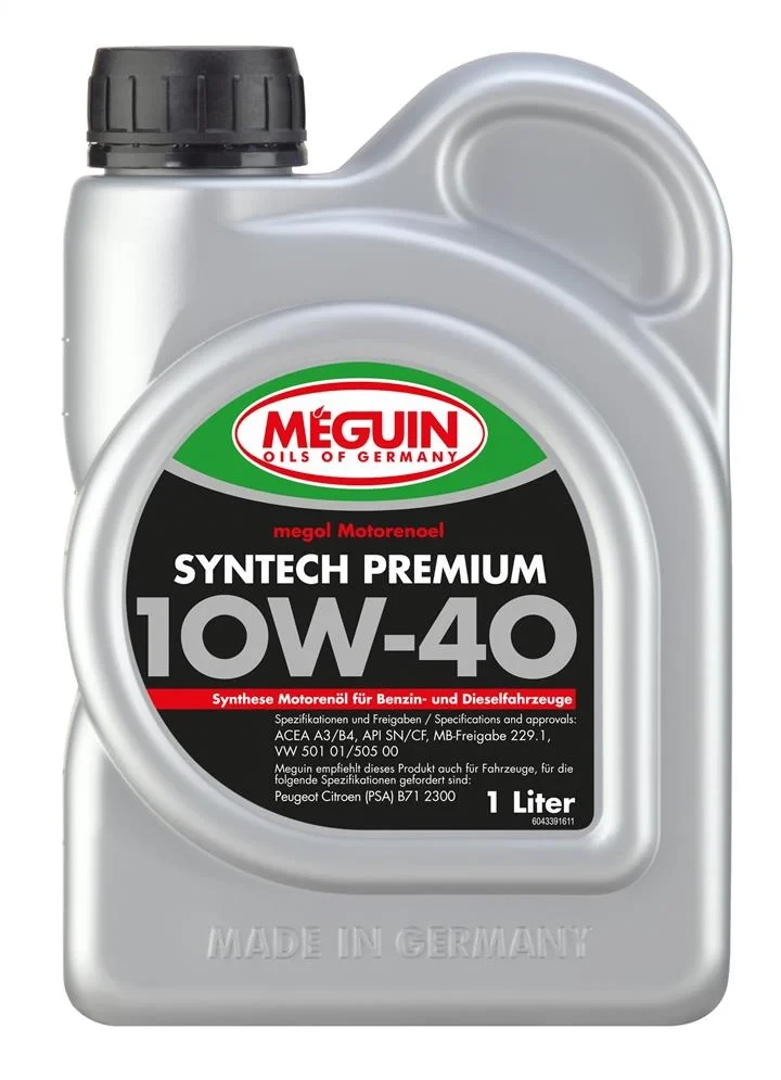 Моторна олива Meguin 10W40 Syntech Premium 1 л.