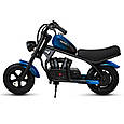 Дитячий електромотоцикл Techno ES-60 Blue-Black, фото 5