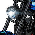 Дитячий електромотоцикл Techno ES-60 Blue-Black, фото 8