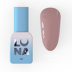 Гель-лак Luna Color No19, 13 мл (пильно-рожевий)