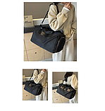 Сумка жіноча спортивна з відділенням для взуття чорна 150С, фото 2