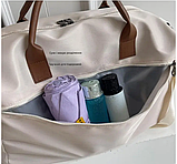 Сумка жіноча спортивна з відділенням для взуття чорна 150С, фото 4