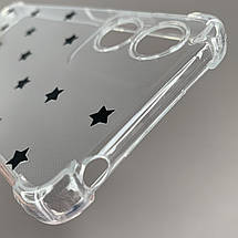 Чохол для Motorola G04 чохол з бронь кутами з принтом чорних зірочок на моторола г04 q03p, фото 4