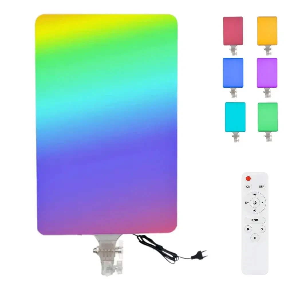 💙Світлодіодна LED панель PM-60 RGB 24" 50х35cм прямокутна лампа з пультом Студійне світло для фото відео, фото 1
