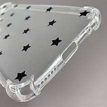 Чохол для Motorola G20 чохол з бронь кутами з принтом чорних зірочок на моторола г20 q03p, фото 3