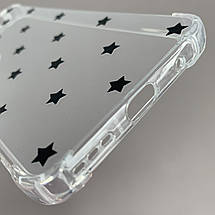 Чохол для Motorola G14 чохол з бронь кутами з принтом чорних зірочок на моторола г14 q03p, фото 3