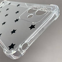 Чохол для Motorola G14 чохол з бронь кутами з принтом чорних зірочок на моторола г14 q03p, фото 4