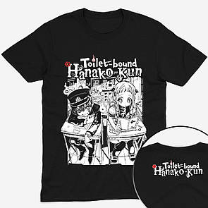 Футболка чорна Morze Toilet-bound Hanako-kun (Туалетний привид Ханако)