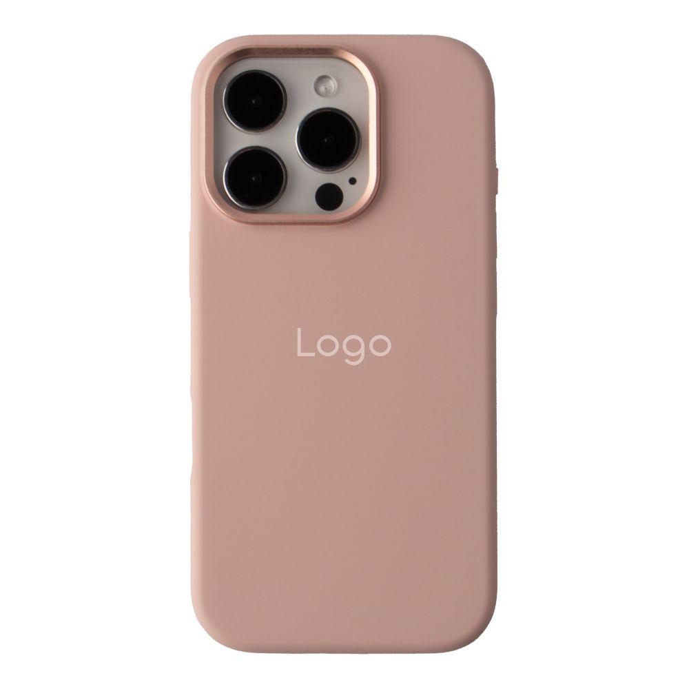 Чохол Silicone Case Metal Buttons (AA) для iPhone 16 Pro Max Колір Sand Powder
