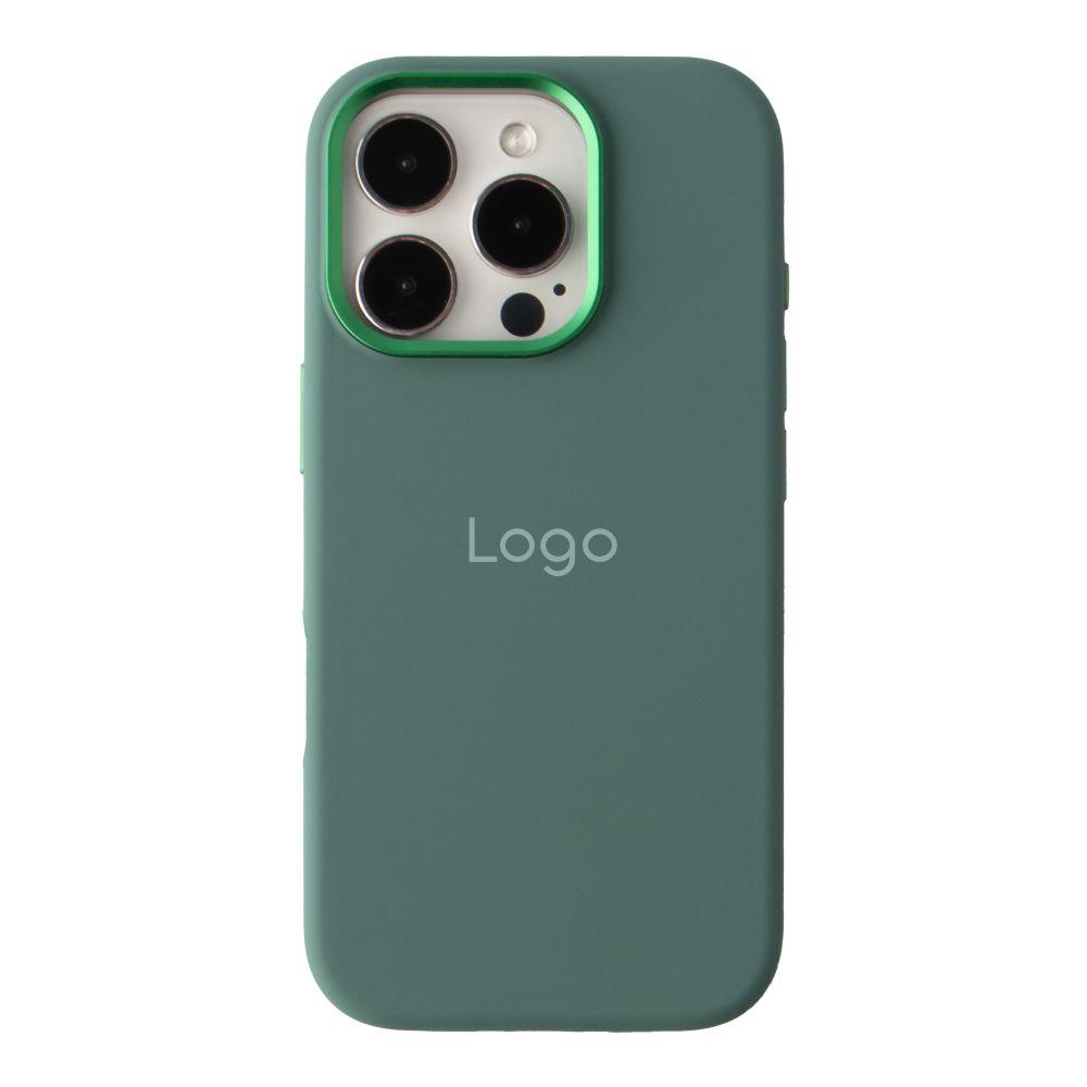 Чохол Silicone Case Metal Buttons (AA) для iPhone 16 Pro Max Колір Egg lime