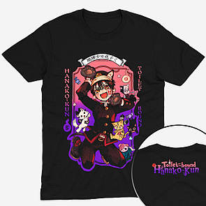 Футболка чорна Morze Toilet-bound Hanako-kun (Туалетний привид Ханако)