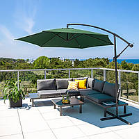 Стильна зелена кутова садова парасоля 3 м.