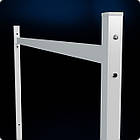 Стійка регульована розбірна "TAIPEI" 1250х2250х500мм. Рейл торговий для одягу, кронштейнів для бутіка., фото 6