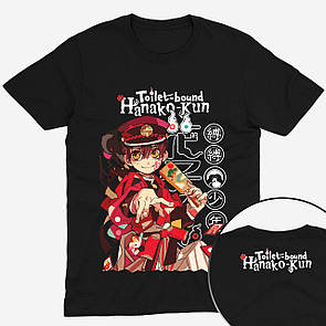 Футболка чорна Morze Toilet-bound Hanako-kun (Туалетний привид Ханако)