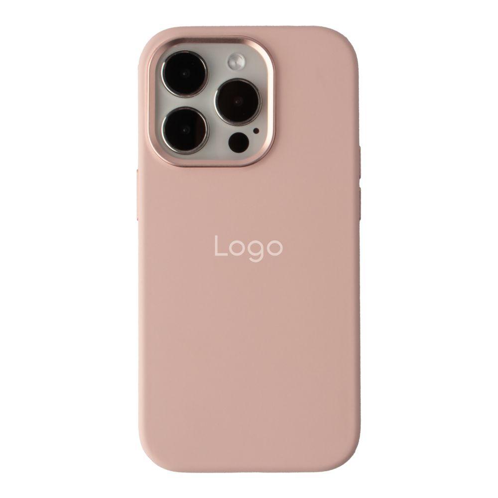 Чохол Silicone Case Metal Buttons (AA) для iPhone 14 Pro Колір Sand Powder, фото 1