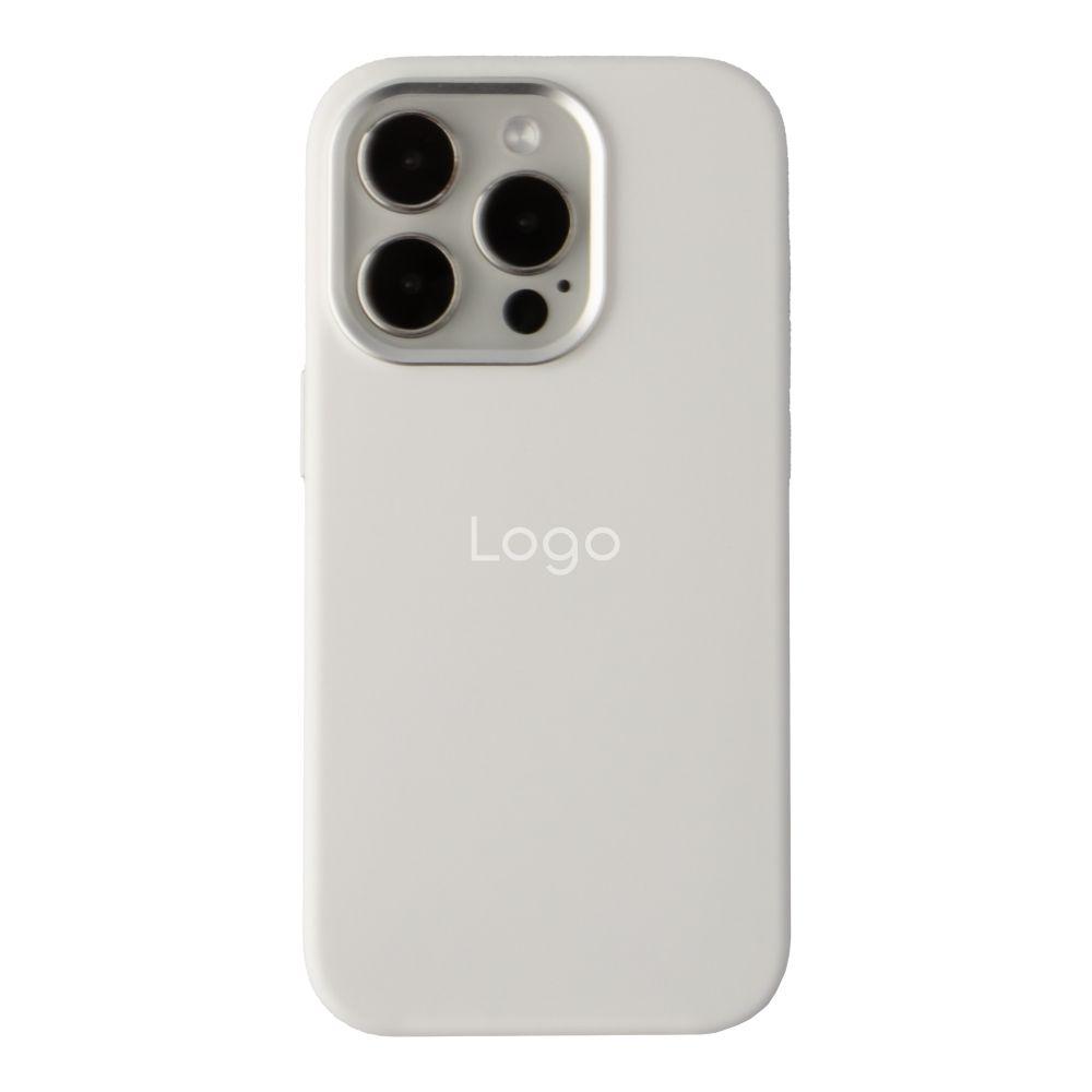 Чохол Silicone Case Metal Buttons (AA) для iPhone 14 Pro Колір White, фото 1