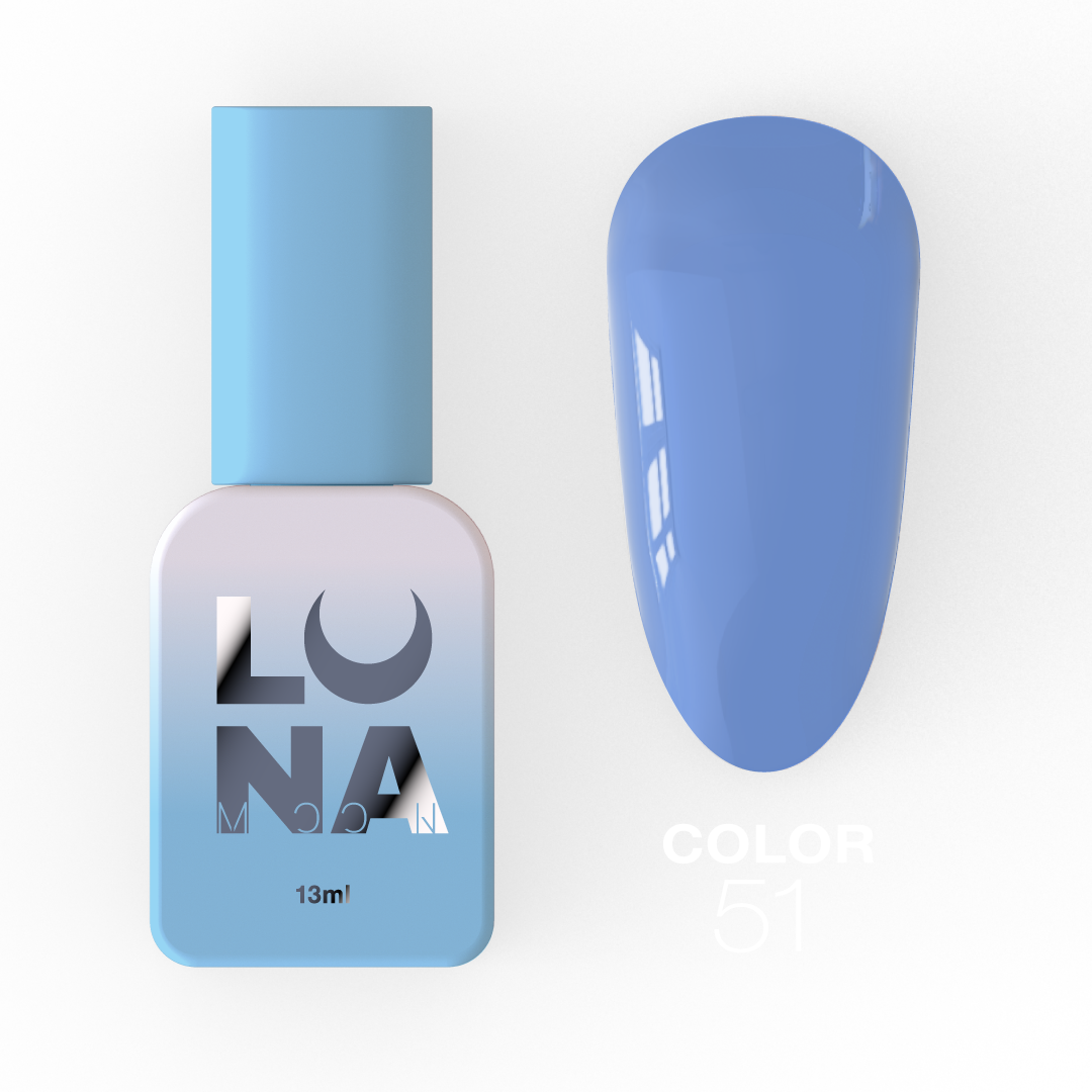 Гель-лак Luna Color №051, 13 мл (приглушений синій)