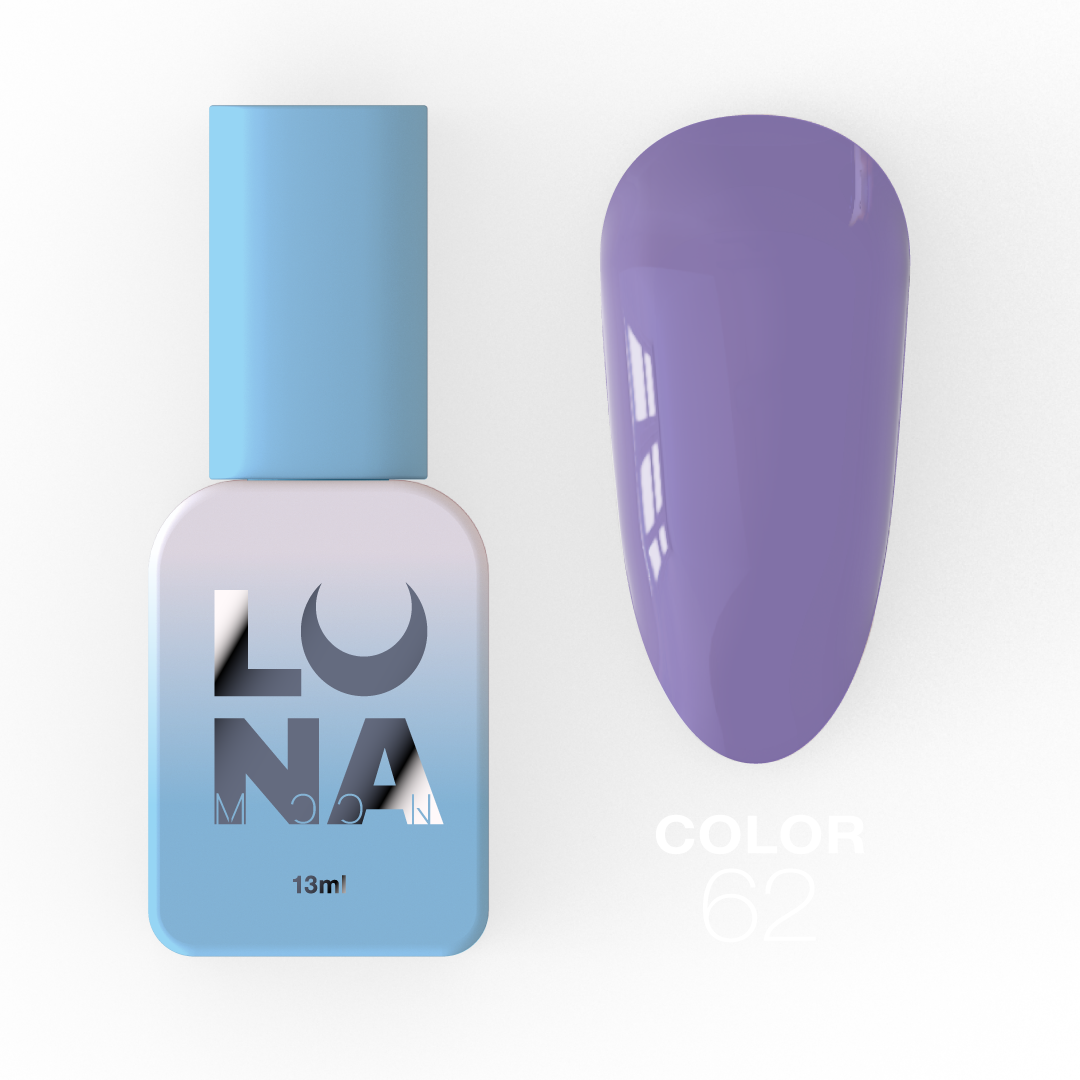 Гель-лак Luna Color No62, 13 мл (бузковий холодний)