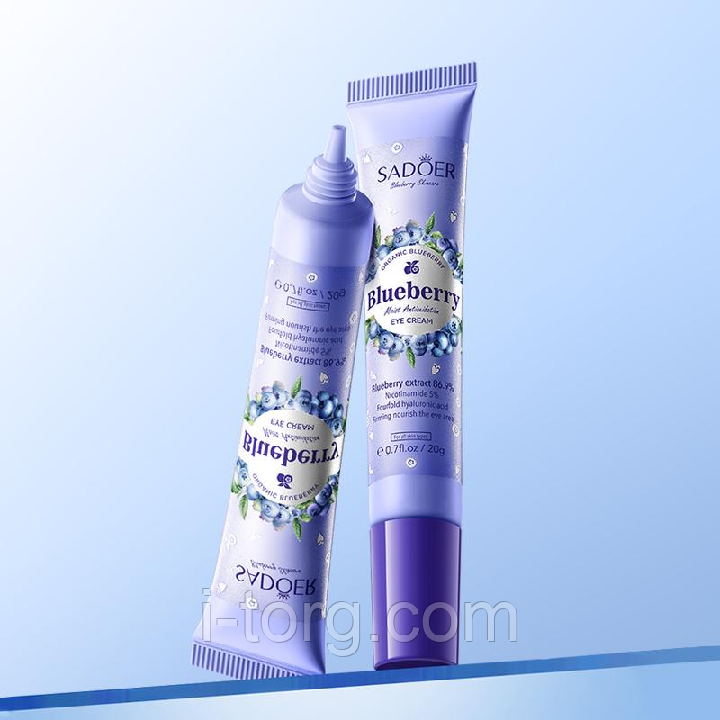 Крем для шкіри навколо очей із екстрактом чорниці Sadoer Blueberry Eye Cream Eye, 20 г.